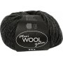 Fil de laine - mlange gris fonc - 100 g