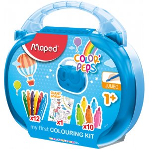 Set feutres et crayons de couleur - Maped - Set pour les plus jeunes Jumbo Set feutres et crayons de couleur - Maped - Set pour les plus jeunes Jumbo