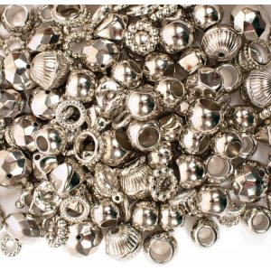 Perles et bagues, métalliques, 180 pcs Perles et bagues, métalliques, 180 pcs