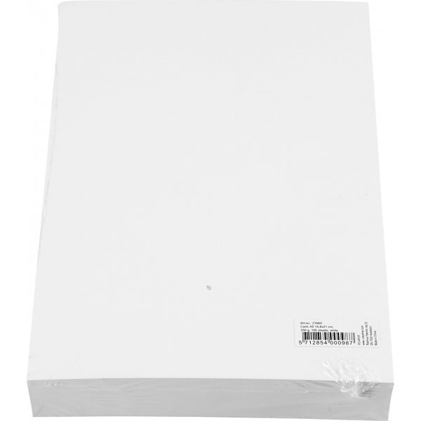 Carton color - blanc - A5 - 250 g - 100 feuilles