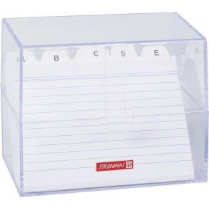 Boîte à cartes avec index - A6 - transparente Boîte à cartes avec index - A6 - transparente