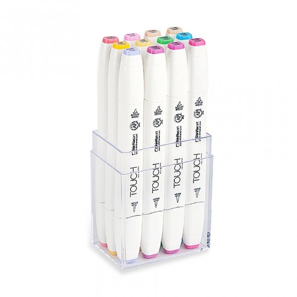 Touch Twin Brush Marker 12pcs - Couleur Pastel