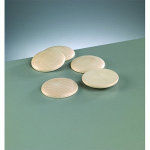 Forme bouton en bois 50 mm - paquet de 25 - rond blanchi, en forme de coupe Forme bouton en bois 50 mm - paquet de 25 - rond blanchi, en forme de coupe