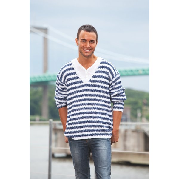 Patron tricot - Pull col V ray