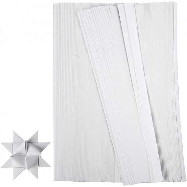 Bandes étoiles - blanc - Ø4,5 cm, 500 bandes Bandes étoiles - blanc - Ø4,5 cm, 500 bandes