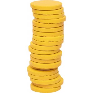 Rondelles de couleur ø 30 mm - jaune - 20 pcs Rondelles de couleur ø 30 mm - jaune - 20 pcs