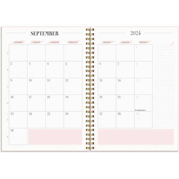 Calendrier 24/25 - Life Planner Rose A5