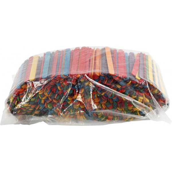 Bâtons en bois - couleurs mélangées - 1000 pcs Bâtons en bois - couleurs mélangées - 1000 pcs