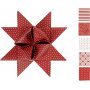 Bandes étoiles - rouge - blanc - Ø18 cm - 40 bandes