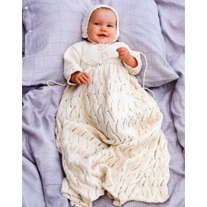 Patron tricot - Robe de baptême et bonnet tricotés Patron tricot - Robe de baptême et bonnet tricotés
