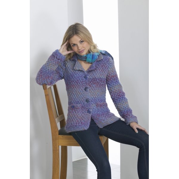 Patron tricot - Cardigan en double point de riz