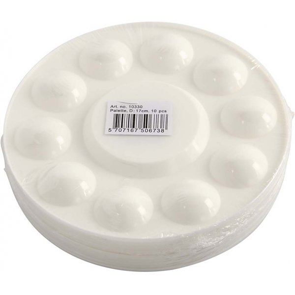 Palette - blanc - 17 cm - 10 pcs