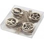 Boules en bois - Thme Nol - 24 pcs