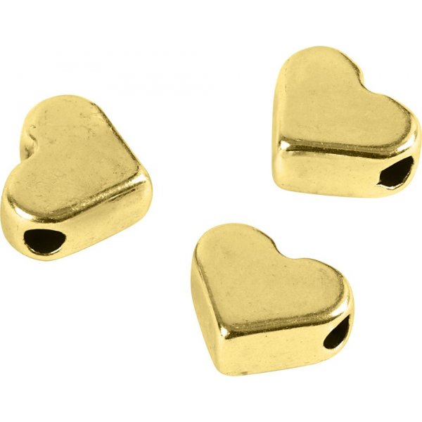Perles maillons - plaqu or - 3 pcs