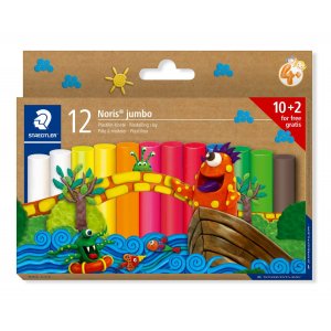 Cire à modeler Noris Junior, couleurs assorties - lot de 12 Cire à modeler Noris Junior, couleurs assorties - lot de 12