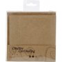 Carte postale avec enveloppe - naturel - 12,5 x 12,5 cm - 10 pcs