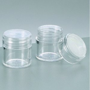 Récipient en plastique ø 2,5 cm x 2,8 cm - rond transparent, couvercle à vis Récipient en plastique ø 2,5 cm x 2,8 cm - rond transparent, couvercle à vis