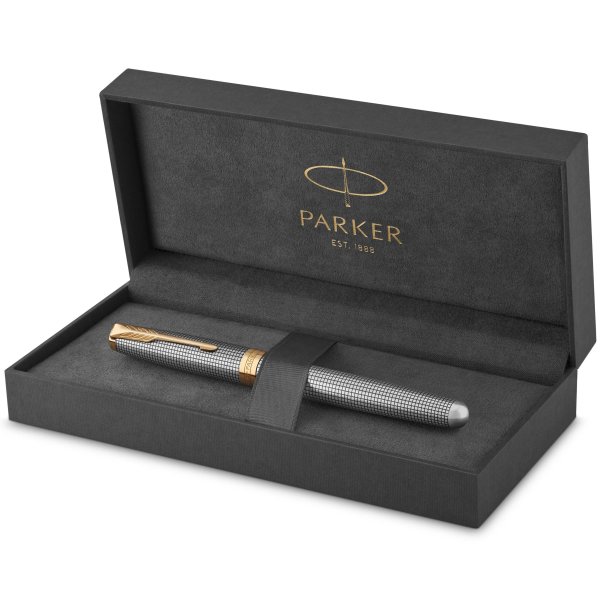 Stylo plume Parker - Sonnet Argent Ciselé - Stylo plume GT - Fin