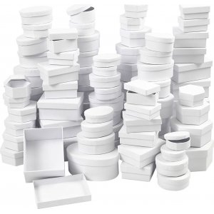 Boîtes en carton - blanc - 168 pcs - Le contenu peut varier Boîtes en carton - blanc - 168 pcs - Le contenu peut varier