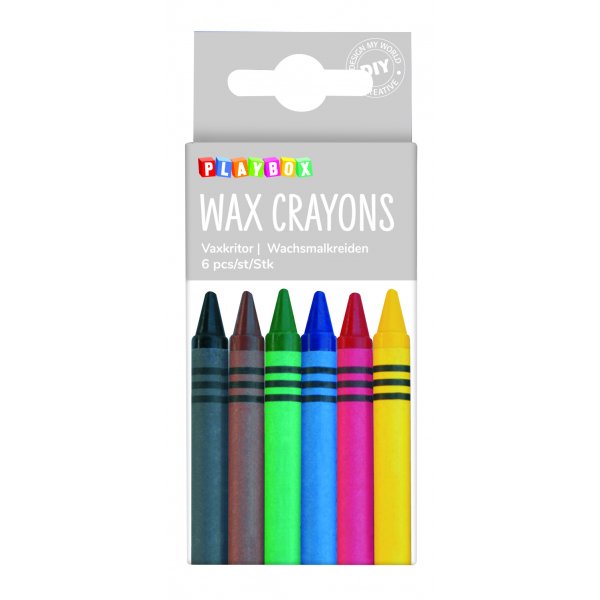 Crayon de cire 6 pi�ces �troit