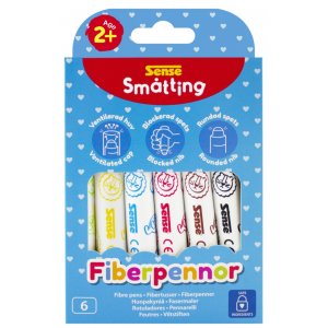Crayons fibre Småtting 6-P Crayons fibre Småtting 6-P
