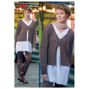 Patron tricot - Cardigan fin avec motif à trous Patron tricot - Cardigan fin avec motif à trous