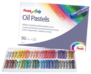 Set de pastels à l'huile - 50 crayons de couleur Set de pastels à l'huile - 50 crayons de couleur