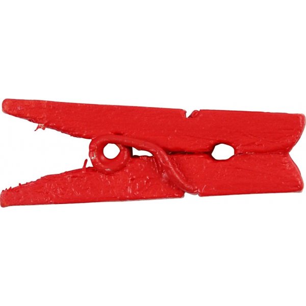 Mini pinces  linge - rouge - 36 pcs