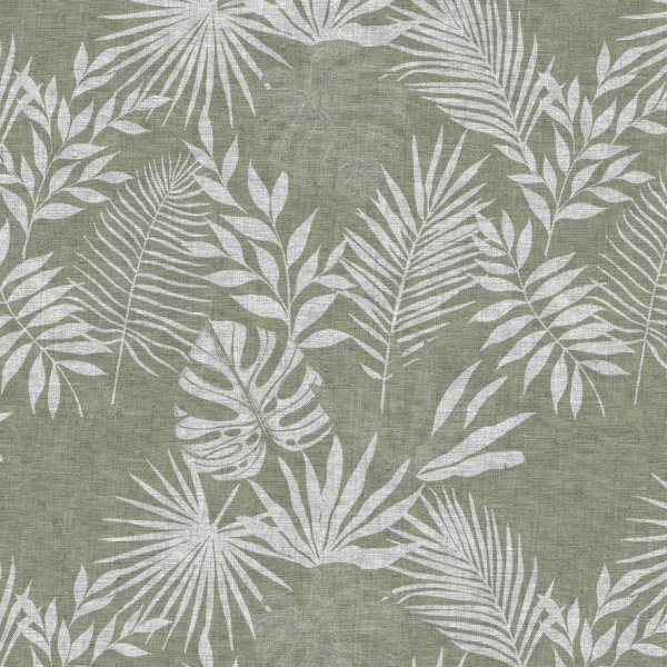 Toile cire PVC Borneo - Vert