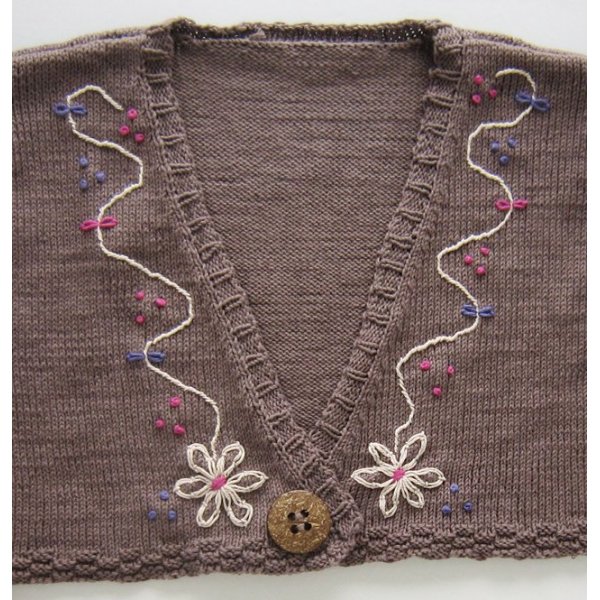Patron tricot - Bolro avec broderie