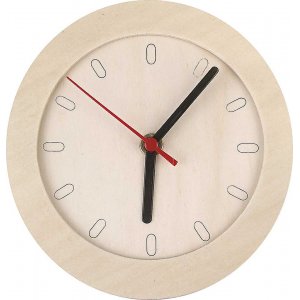 Horloge avec cadre en bois - Ø15 cm Horloge avec cadre en bois - Ø15 cm