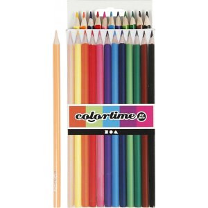 Crayons de couleur Colortime - couleurs mélangées - 12 pcs Crayons de couleur Colortime - couleurs mélangées - 12 pcs