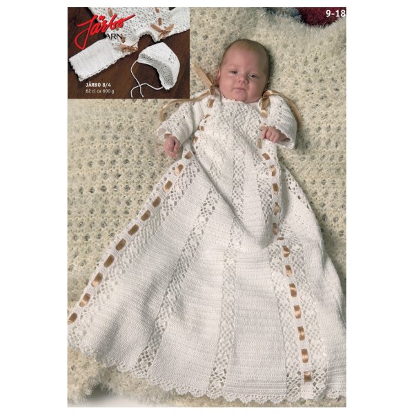 Patron tricot - Robe de baptme (9-18)