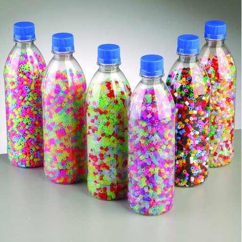 Assiette perle Nabbi 9 cm - blanc 2 pcs. mlange toile / hexagonal