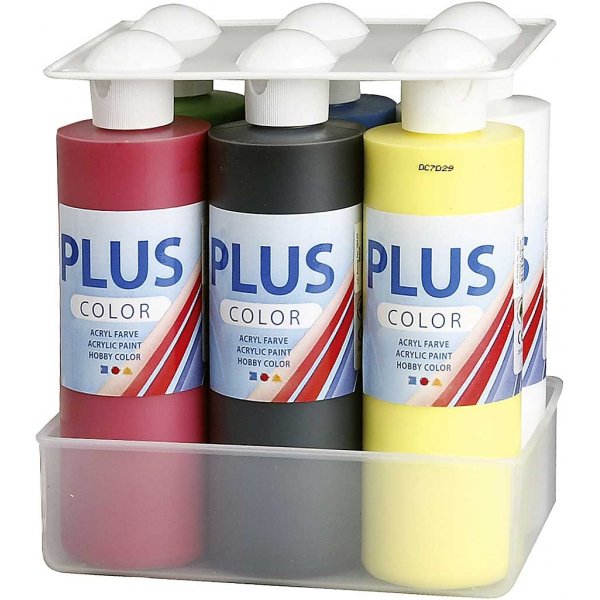 Peinture Plus Color Hobby - couleurs primaires - 6 x 250 ml Peinture Plus Color Hobby - couleurs primaires - 6 x 250 ml