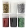 Paillettes - couleurs mlanges - 6 x 5 g