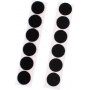 Velcro rond noir 20 mm 12 jeux autocollants