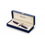 Stylo plume Waterman Exception Slim Laque - Garniture Argent - Bleu Fin