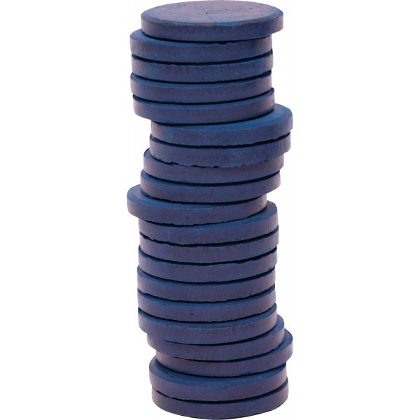 Rondelles de couleur  30 mm - bleu fonc - 20 pcs