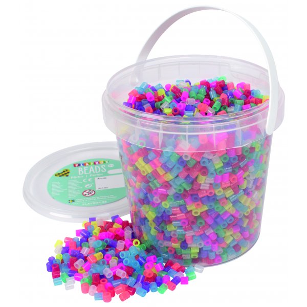 Perles tube mélange de paillettes en seau - 5000 pcs Perles tube mélange de paillettes en seau - 5000 pcs