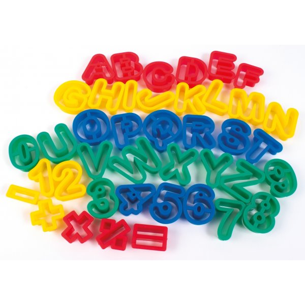 Moules en argile lettres et chiffres