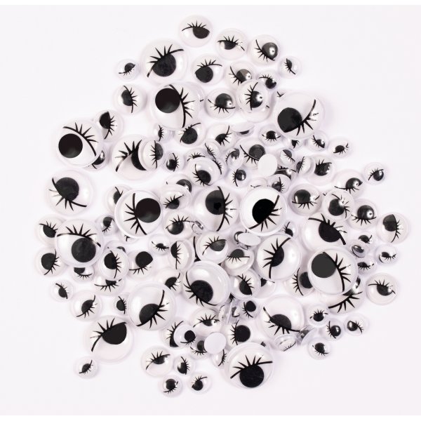 Yeux avec cils - 140 pcs