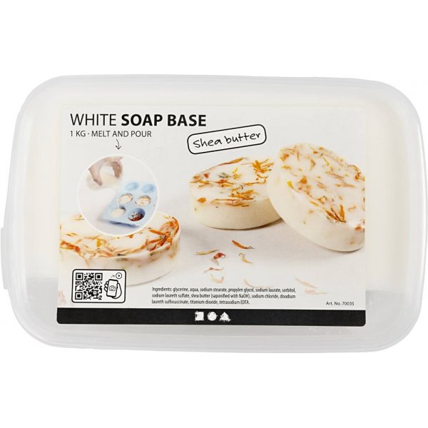 Masse de savon au karité - blanc - 1 kg Masse de savon au karité - blanc - 1 kg