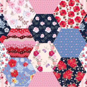 Tricot à motifs 150 cm - Patchwork grand-mère Tricot à motifs 150 cm - Patchwork grand-mère