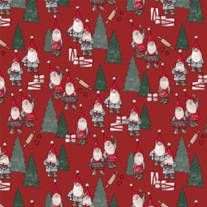 Toile cirée PVC Pères Noël - Mv Rouge Toile cirée PVC Pères Noël - Mv Rouge