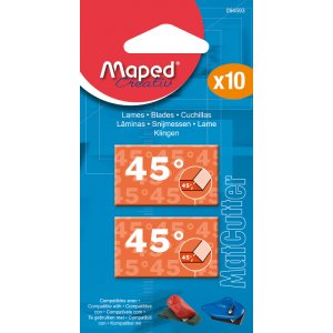 Lames de couteaux - Maped - 10 lames pour le cutter 45° 172050 Lames de couteaux - Maped - 10 lames pour le cutter 45° 172050