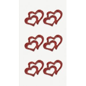Stickers avec strass - Coeurs - rouge Stickers avec strass - Coeurs - rouge