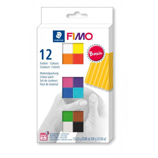 Modle Fimo Soft Set 12x1/2 - Basique