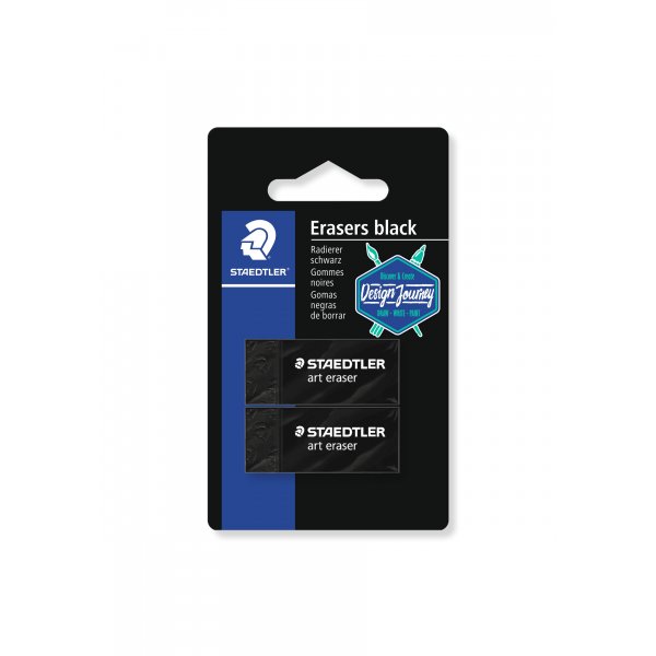 Gomme Rasoplast Noir - paquet de 2