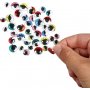 Yeux roulants - assortiment - autocollants - 30 pcs